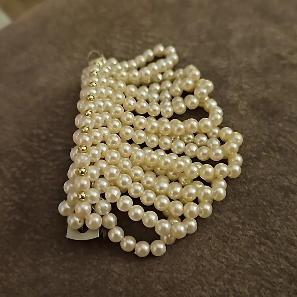 Vintage Pearl Fringe Flapper Barrette